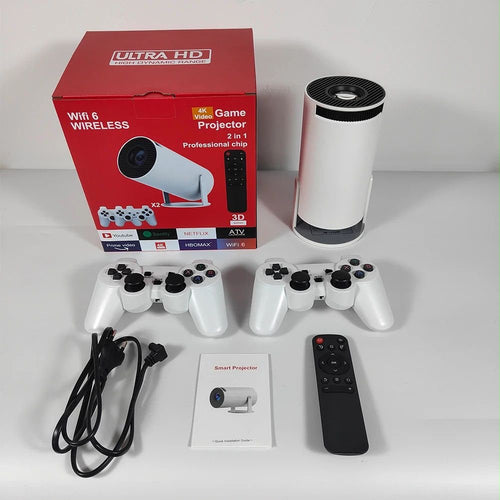 Foto original enviada: proyector con dos controles